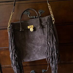 Michael Kors brown suede handbag